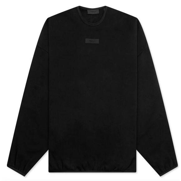 RETAIL $105 Fear of God Essentials Crewneck - Black*SIZE Large*OVERSIZED*NEW - Picture 1 of 4